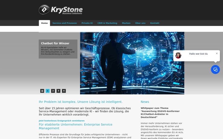 Screenshot of krystone.de