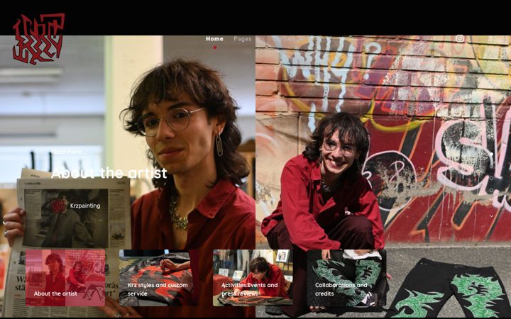 Screenshot of krzpainting.com