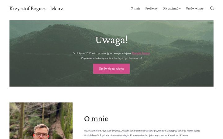Screenshot of krzysztofbogusz.com
