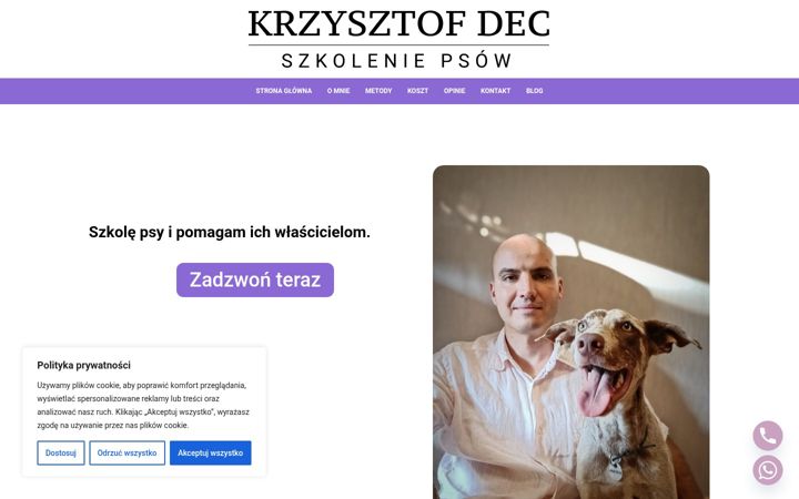 Screenshot of krzysztofdec.pl
