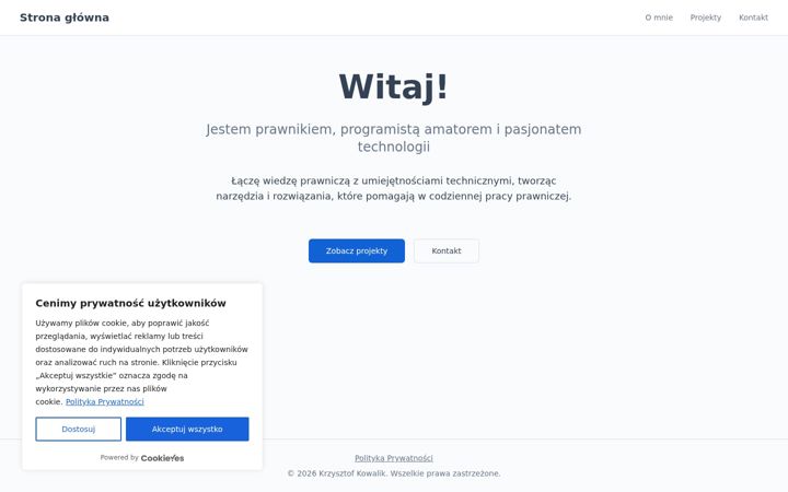 Screenshot of krzysztofkowalik.com