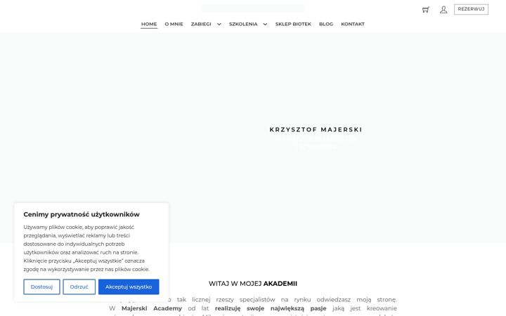 Screenshot of krzysztofmajerski.com
