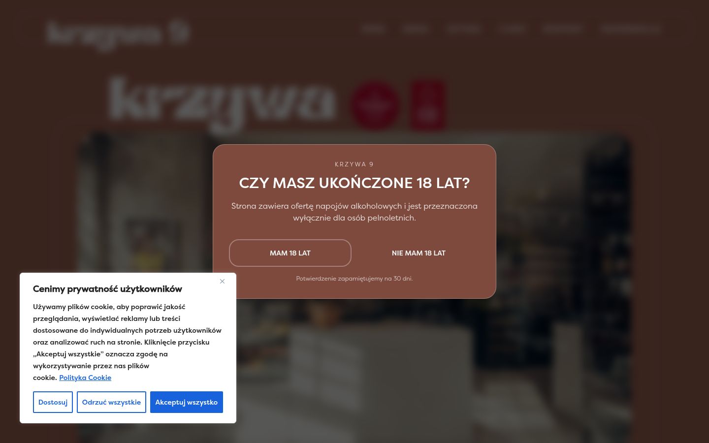 Posnetek zaslona pasice za privolitev, prikazane pred kakršno koli interakcijo