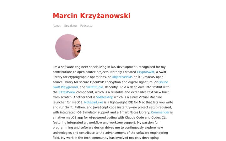 Screenshot of krzyzanowskim.com