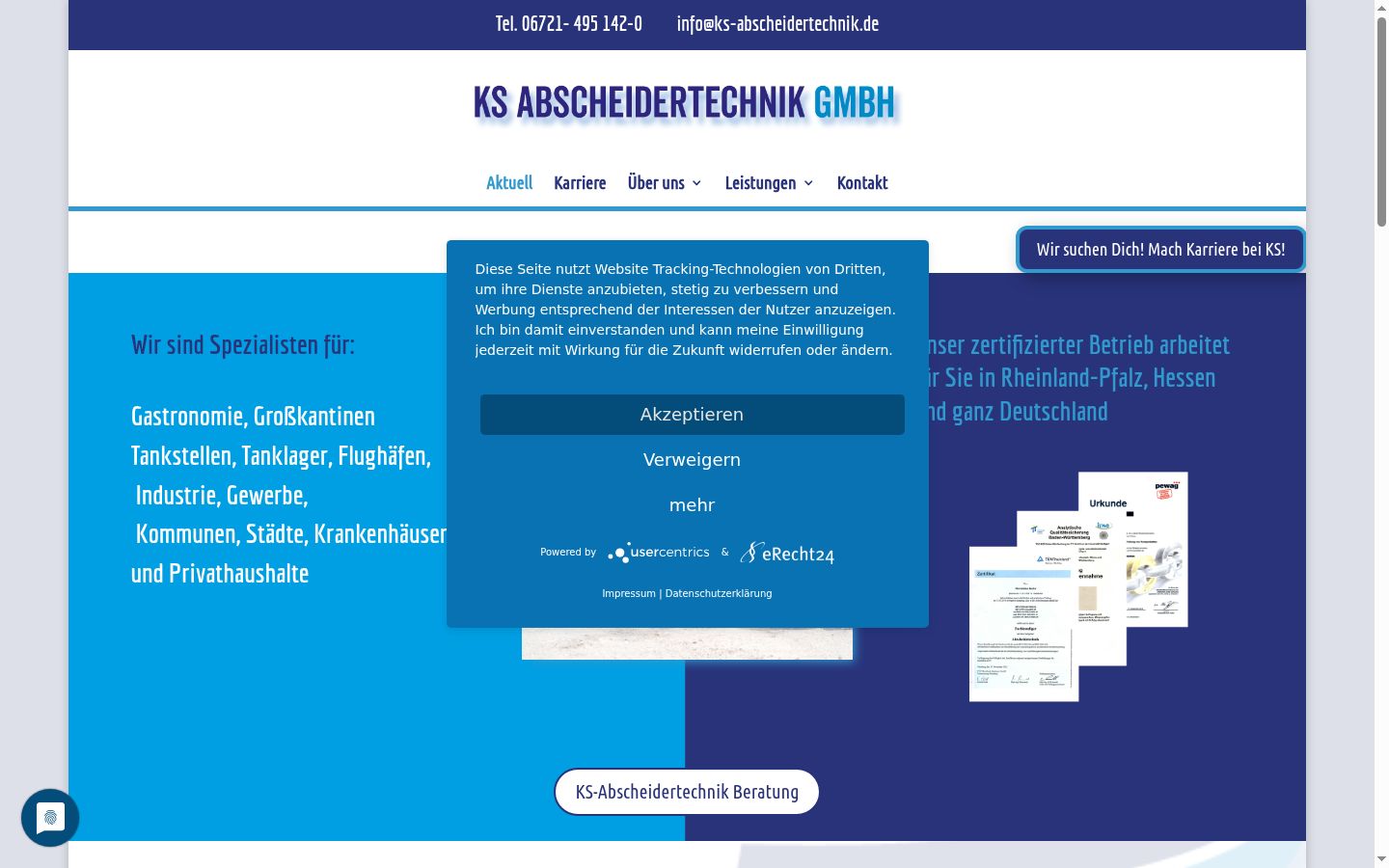 Screenshot tal-banner tal-kunsens muri qabel kwalunkwe interazzjoni