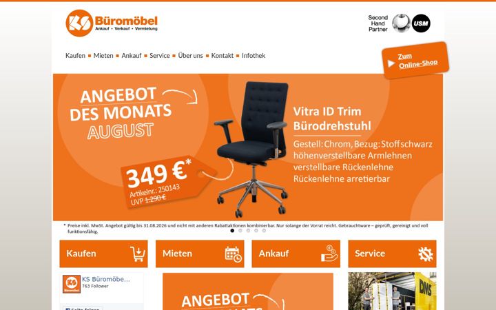 Screenshot of ks-bueromoebel.de