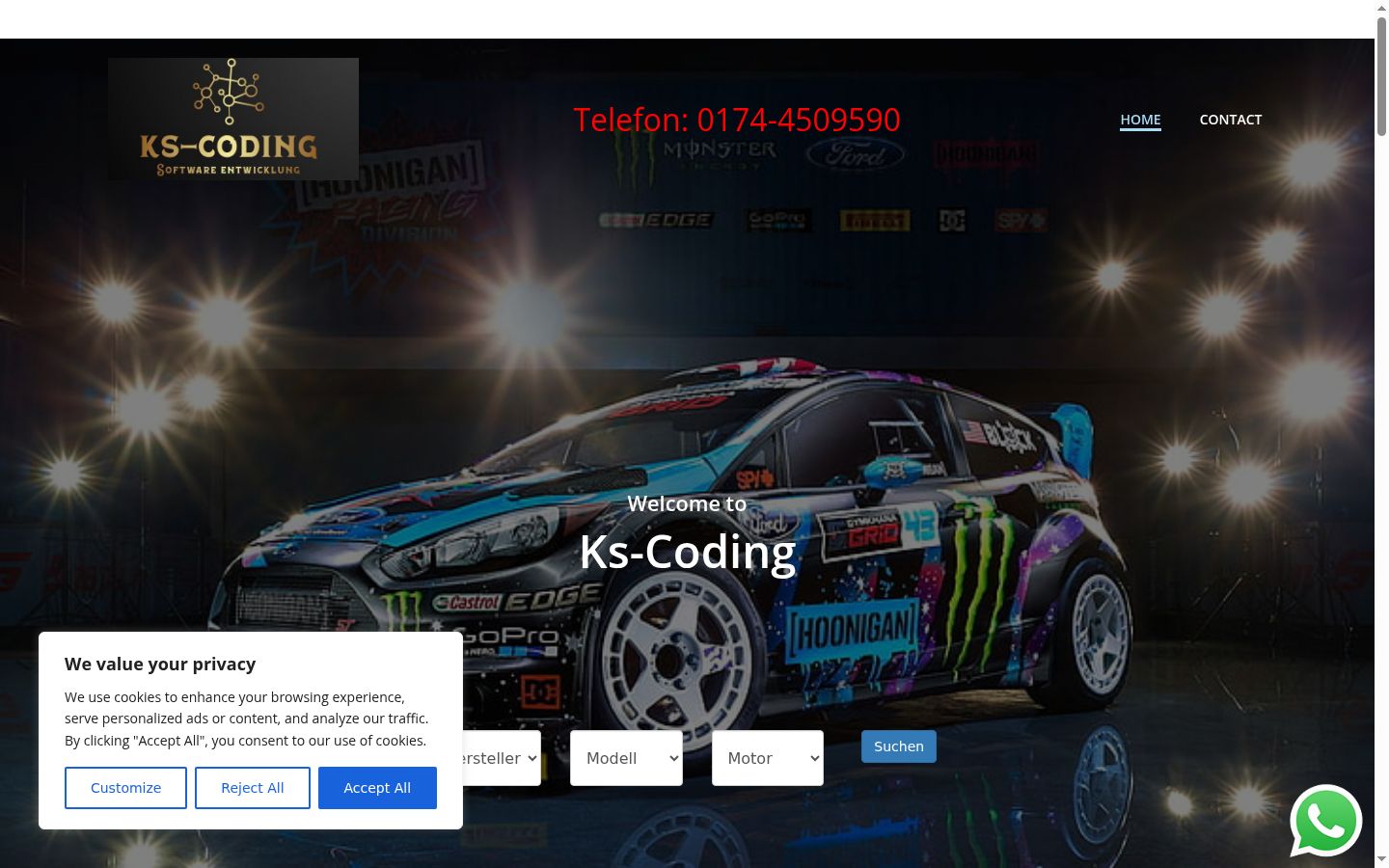 Captura de pantalla del banner de consentimiento mostrado antes de cualquier interacción