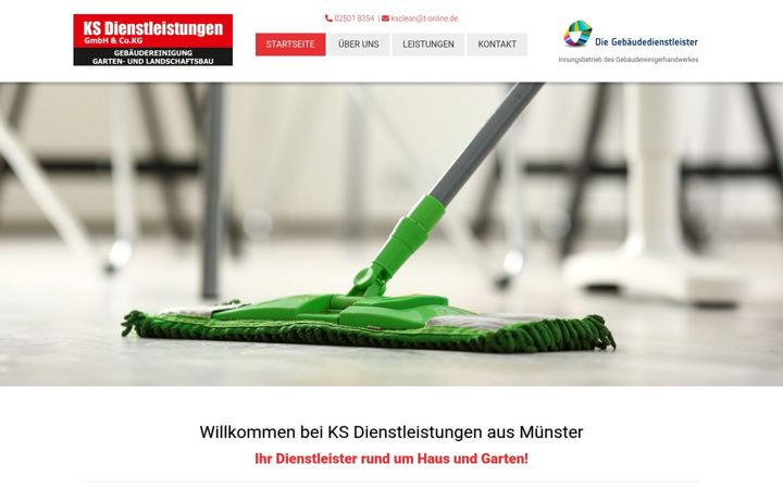 Kuvakaappaus sivustosta ks-dienstleistungen-ms.de