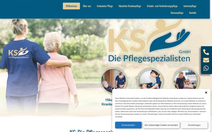Screenshot of ks-diepflegespezialistengmbh.com