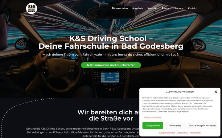 Screenshot of ks-driving-school.de