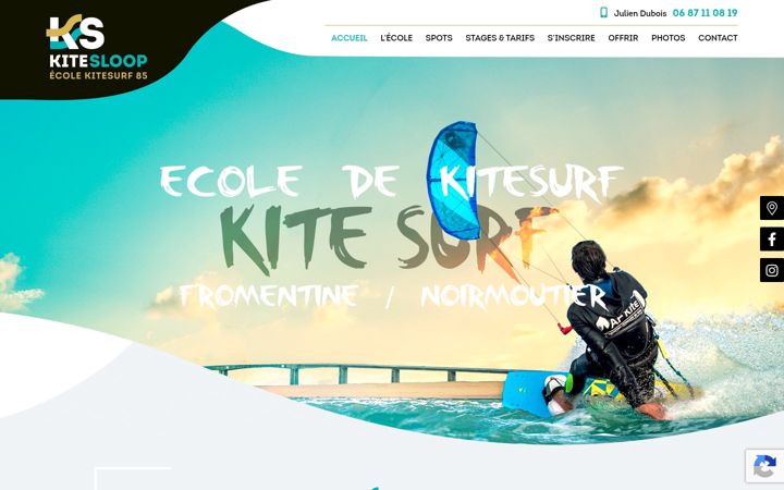 Screenshot of ks-ecoledekitesurf.com