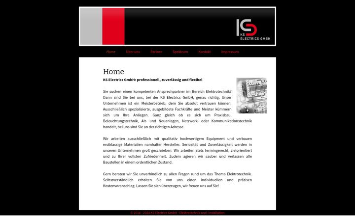 Screenshot of ks-electrics-gmbh.de
