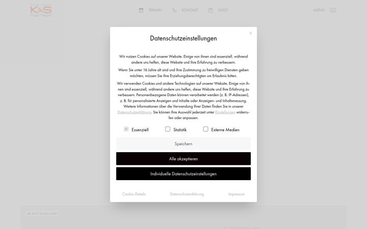 Screenshot of ks-hairteam.de