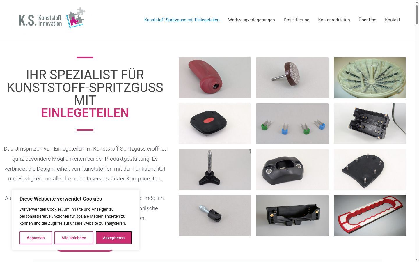 Screenshot des Einwilligungsbanners vor jeglicher Interaktion
