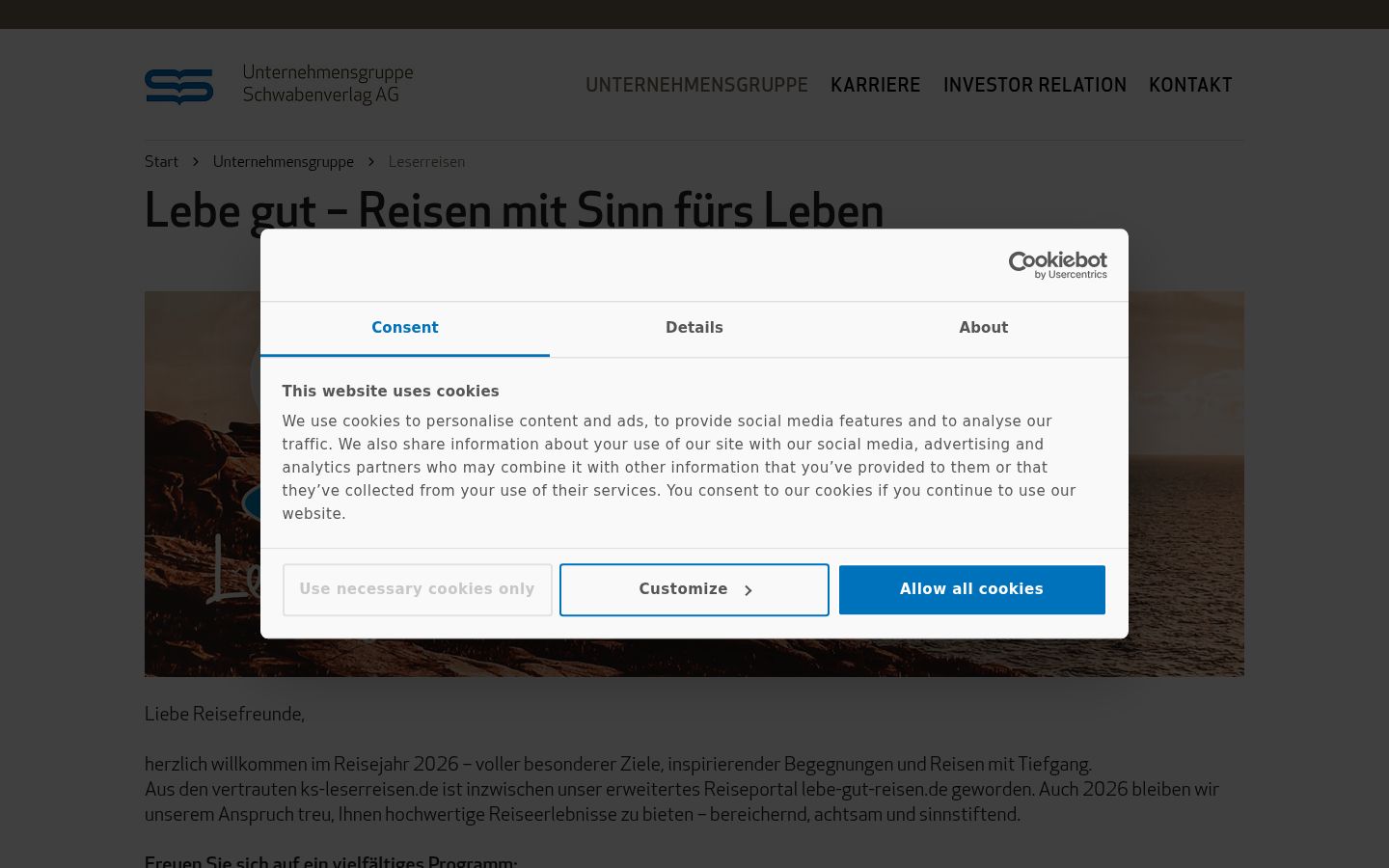 Sutikimo reklamjuostės, rodytos prieš bet kokią sąveiką, ekrano kopija