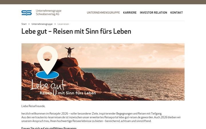 Screenshot of ks-leserreisen.de