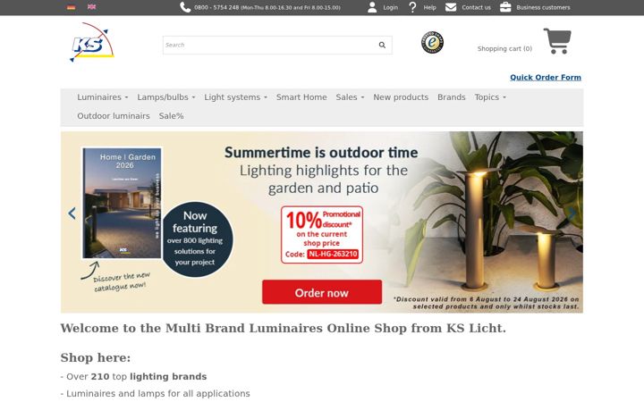 Screenshot of ks-licht.de