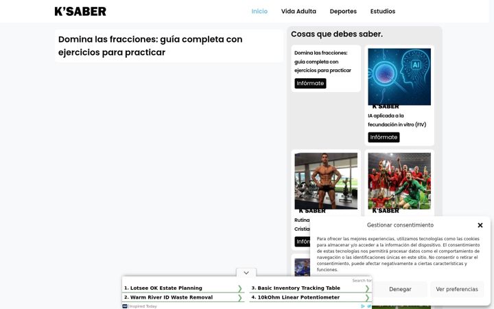 Screenshot of ksaber.com