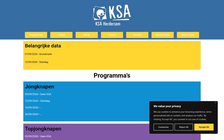 Screenshot of ksaherdersem.be