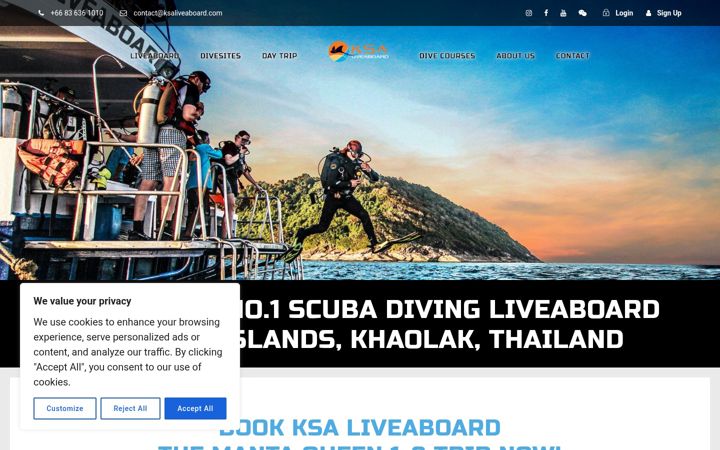 Screenshot of ksaliveaboard.com