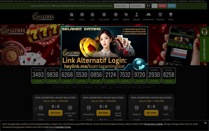 Screenshot of ksatriagaming.com
