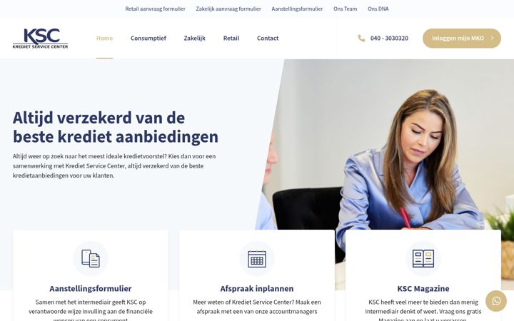 Screenshot of ksc.nl