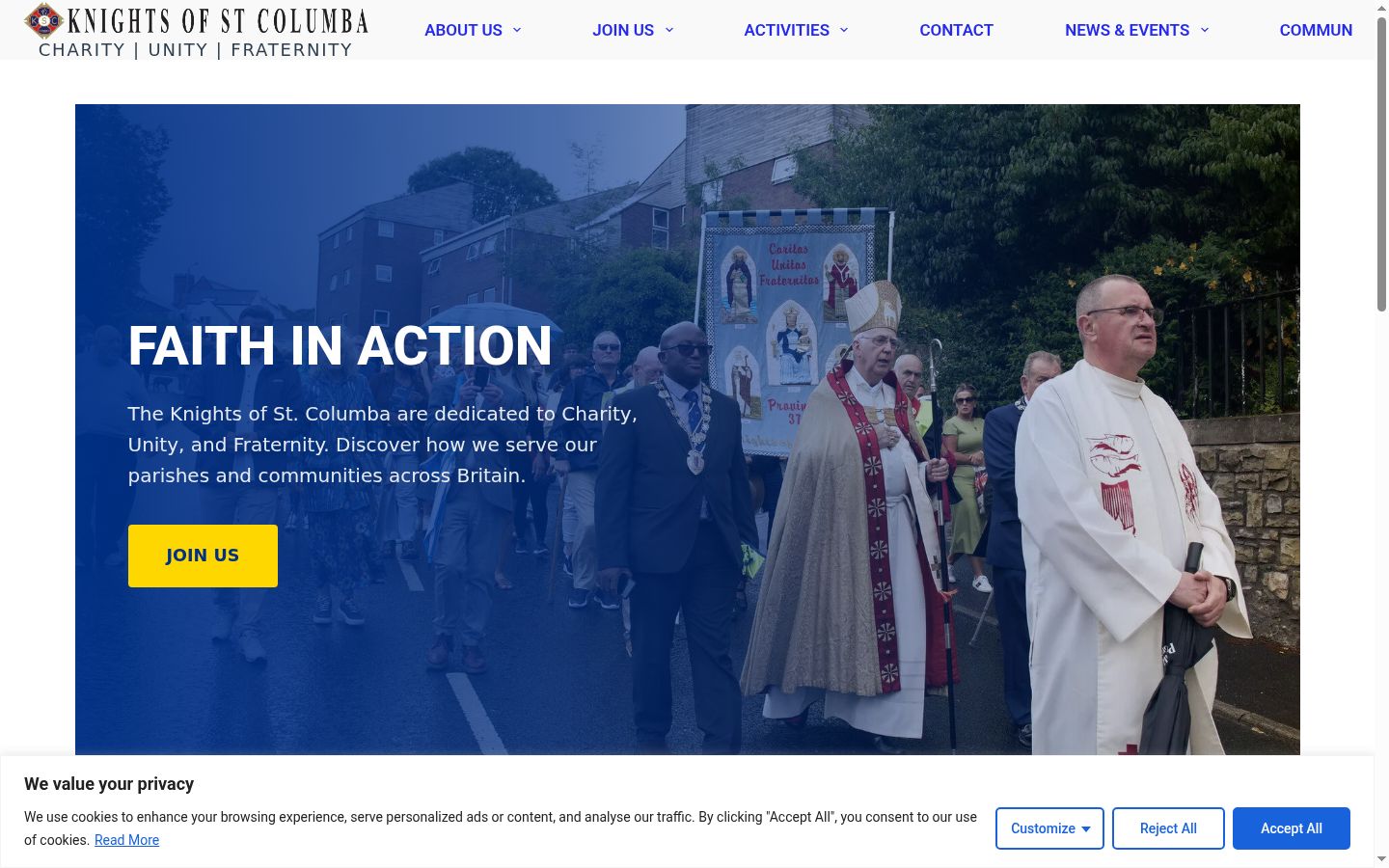 Screenshot des Einwilligungsbanners vor jeglicher Interaktion
