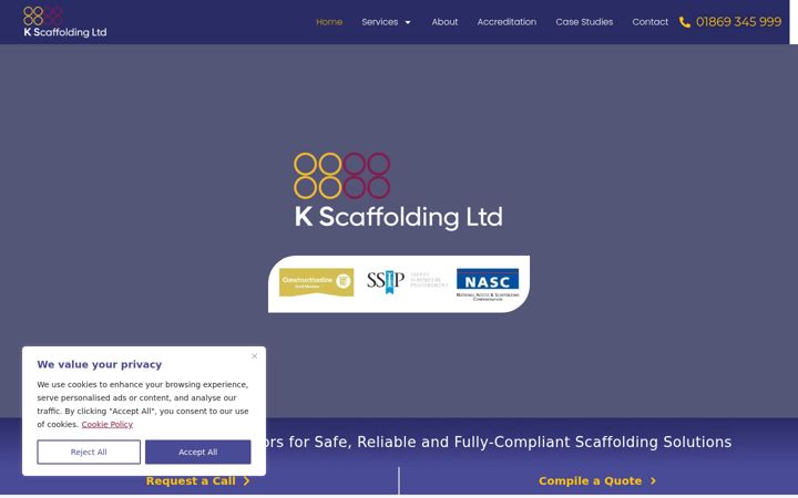 Screenshot of kscaffoldingltd.co.uk