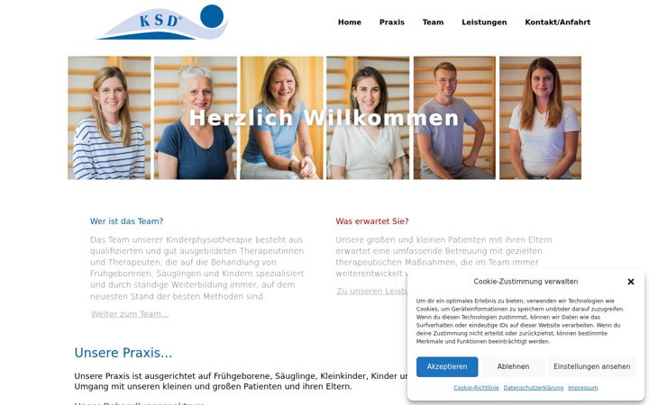 Screenshot of ksd-kinderphysiotherapie.de