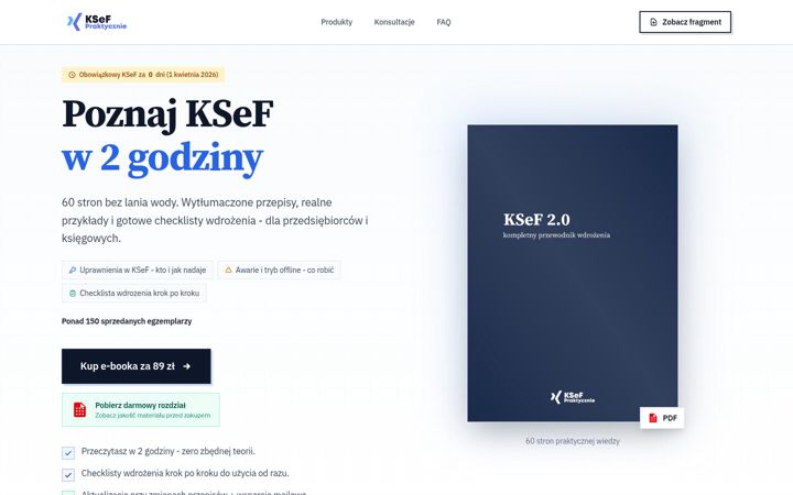 Snímek obrazovky ksefsklep.pl