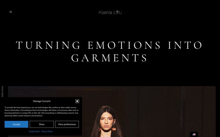 Screenshot of ksenialiu.com