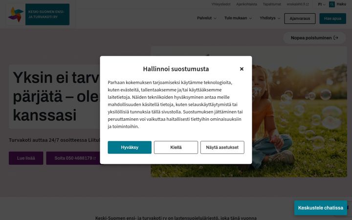 Screenshot of ksetu.fi