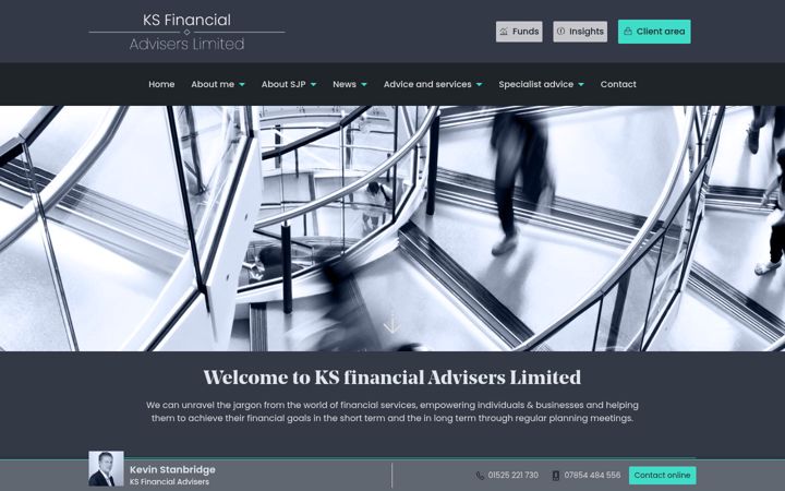 Screenshot of ksfinancialadvisers.co.uk