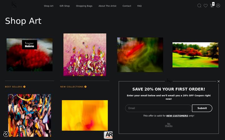 Screenshot of ksfineart.ca