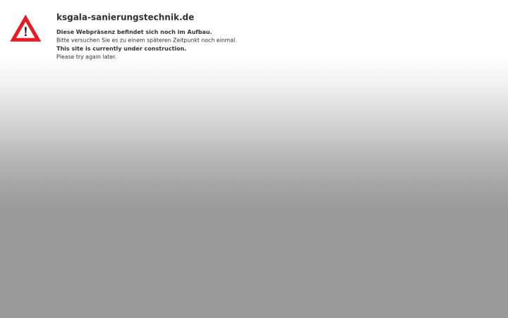Screenshot of ksgala-sanierungstechnik.de