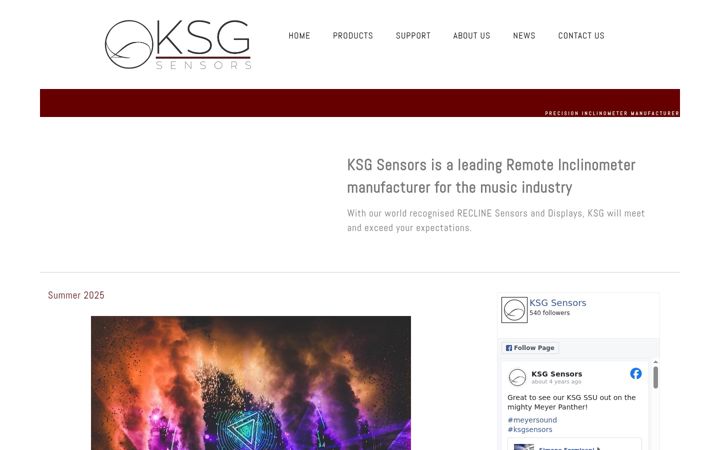 Screenshot of ksgsensors.com