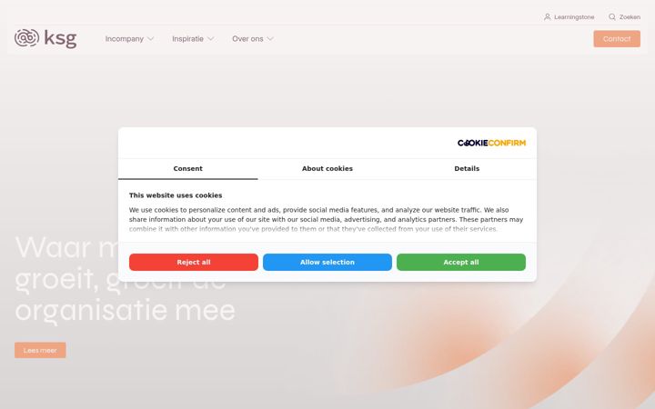 Screenshot of ksgtrainersconsultants.nl