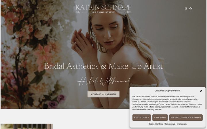 Screenshot of kshairstylistmakeupartist.de