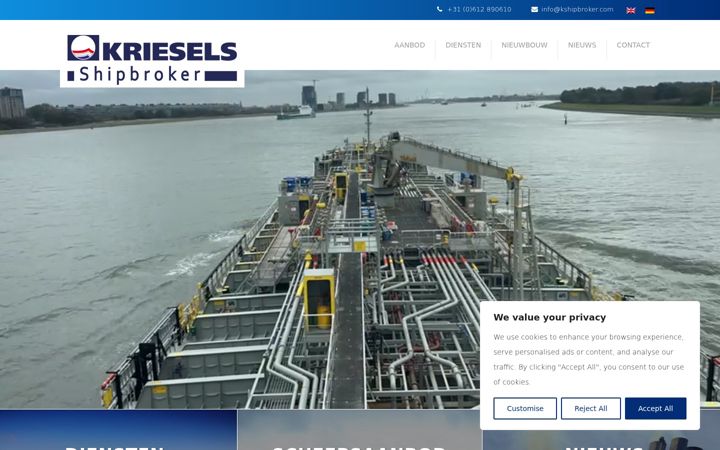 Screenshot of kshipbroker.com