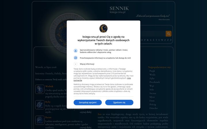 Screenshot of ksiega-snu.pl