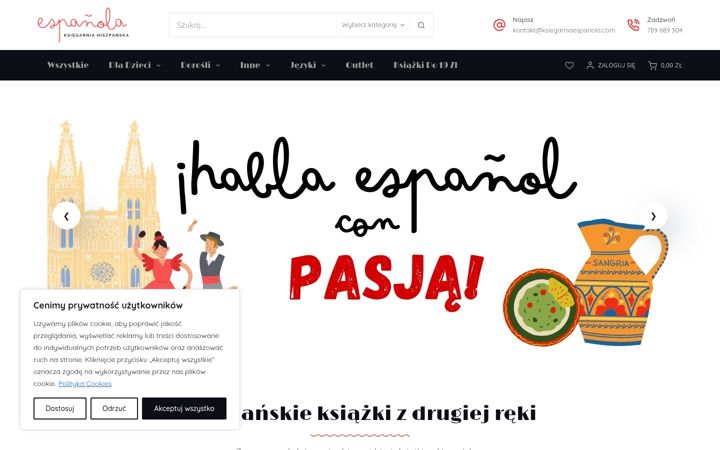 Screenshot di ksiegarniaespanola.com