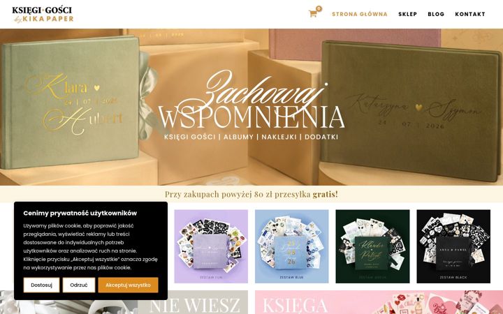 Screenshot of ksiegigosci-kikapaper.pl