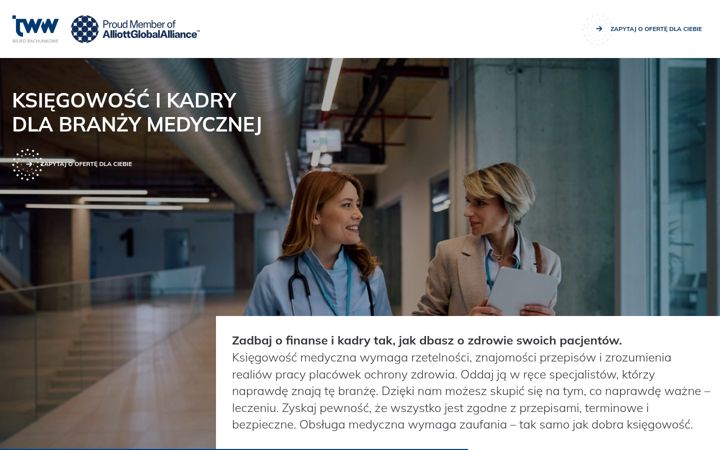 Screenshot of ksiegowoscbranzamedyczna.com
