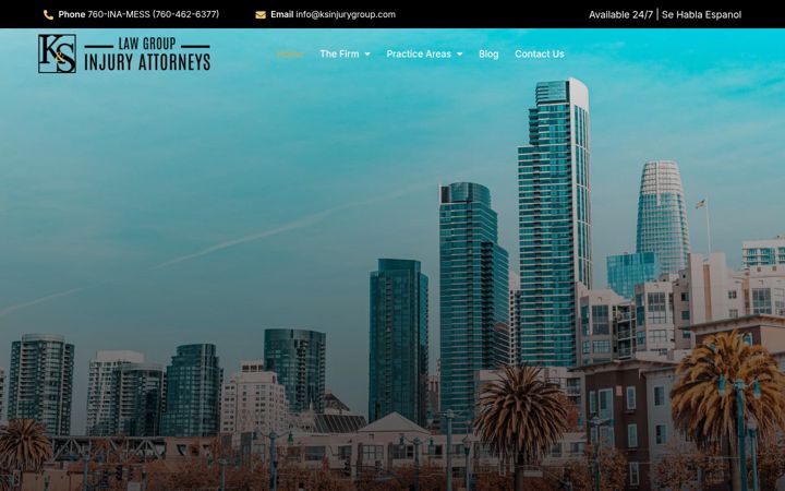 Screenshot of ksinjurygroup.com