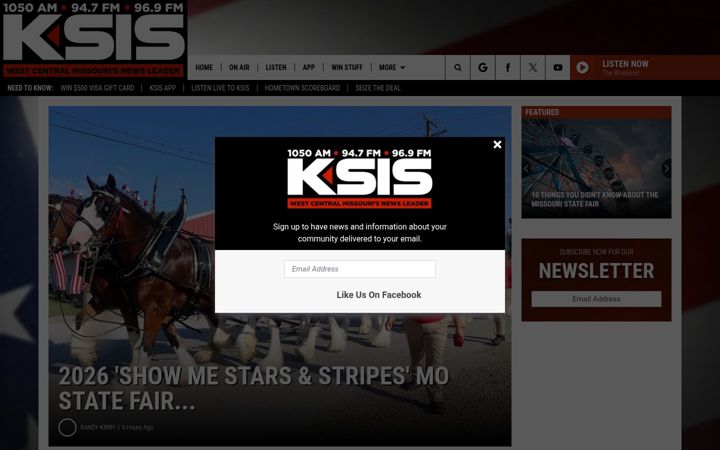 Screenshot di ksisradio.com