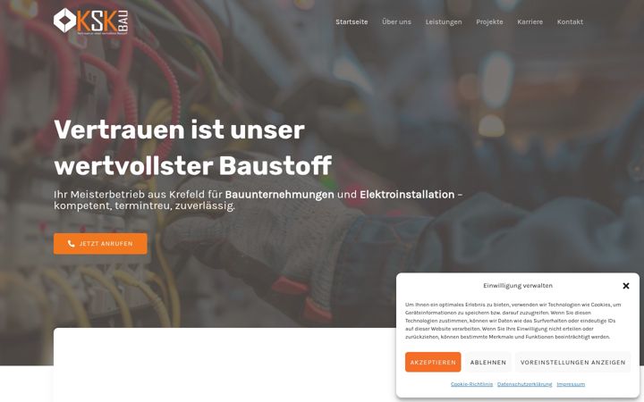 Screenshot of kskbau.de