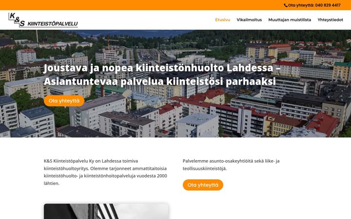 Screenshot of kskpalvelu.fi