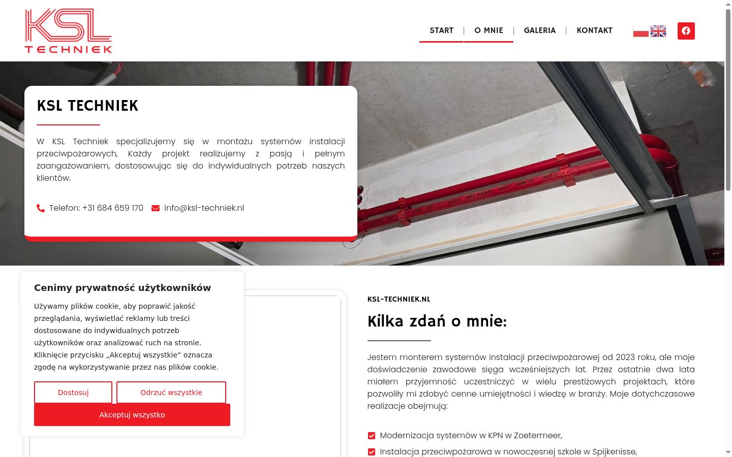 Zrzut ekranu banera zgody wyświetlanego przed jakąkolwiek interakcją