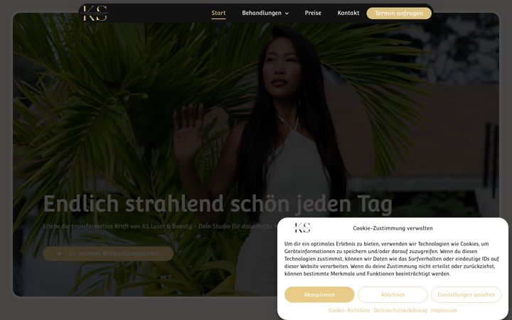 Screenshot of kslaserandbeauty.de