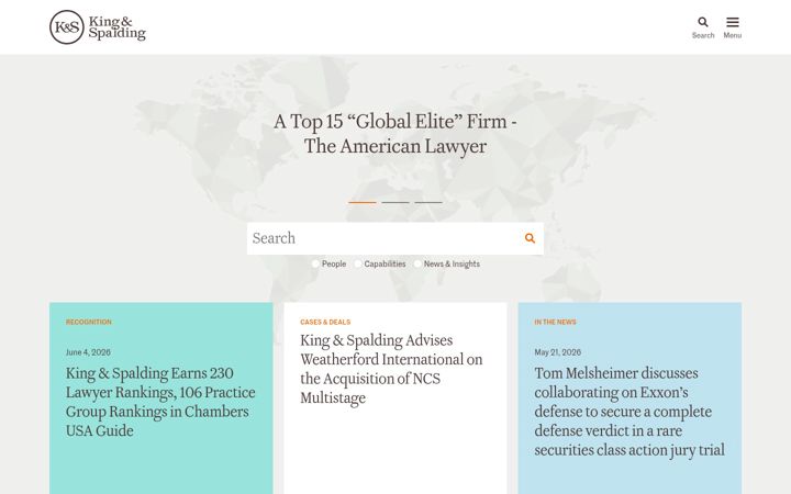 Screenshot of kslaw.com